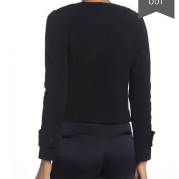 VINCE black asymmetrical Moto Jacket, 0,  DH - Picture 3 of 7